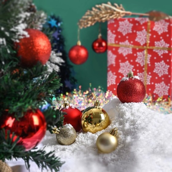 24 Uds bolas de Navidad 4/6CM bola grande adornos colgantes para árbol
