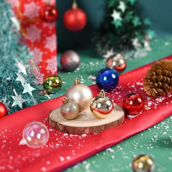 24 Uds bolas de Navidad 4/6CM bola grande adornos colgantes para árbol