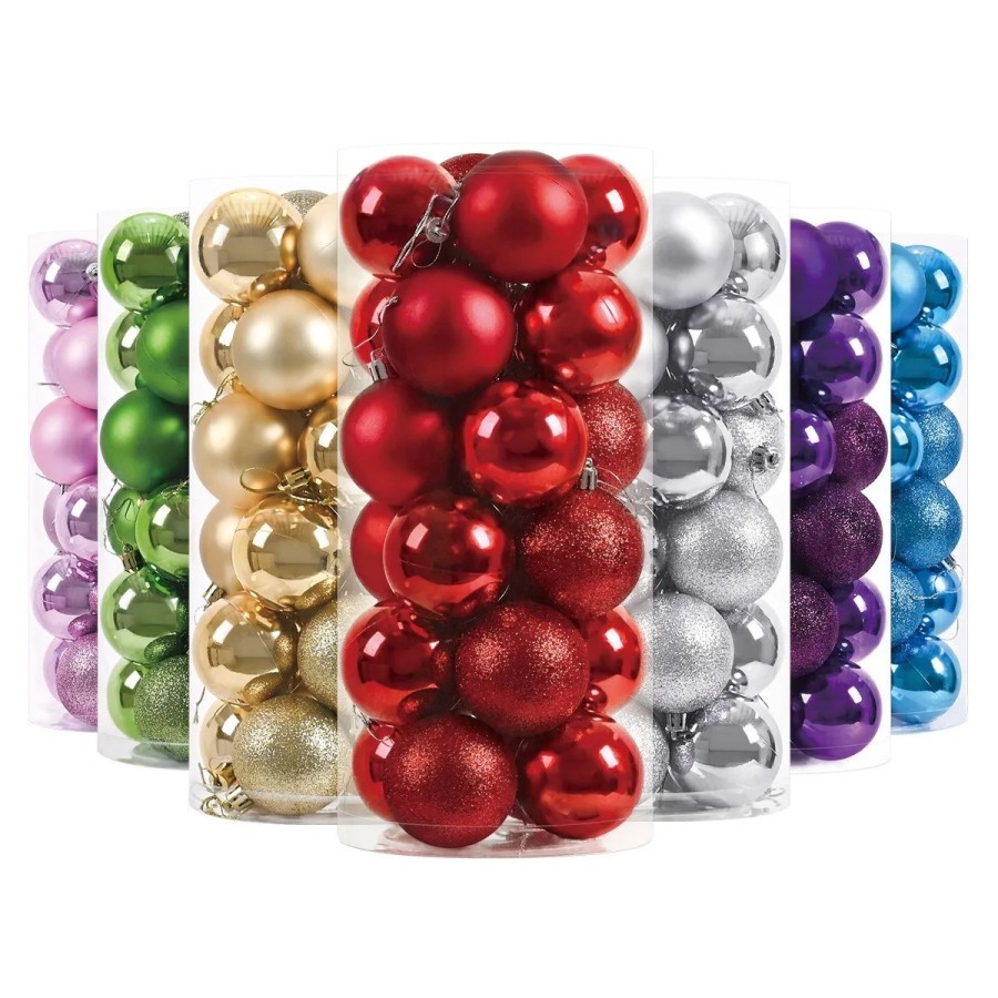 24 Uds bolas de Navidad 4/6CM bola grande adornos colgantes para árbol