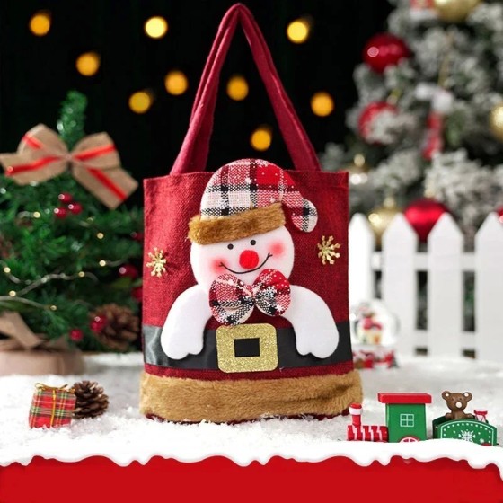 1 Uds. Bolsas de regalo de Navidad, bolsos de mano, bolsas de dulces, 