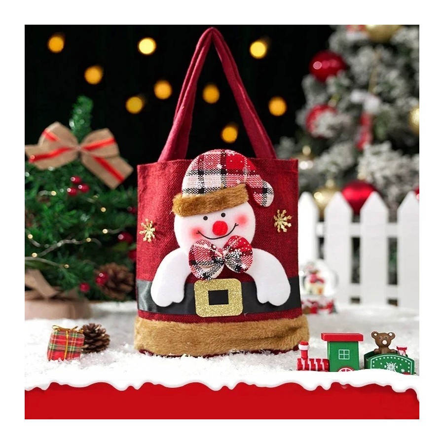 1 Uds. Bolsas de regalo de Navidad, bolsos de mano, bolsas de dulces, 