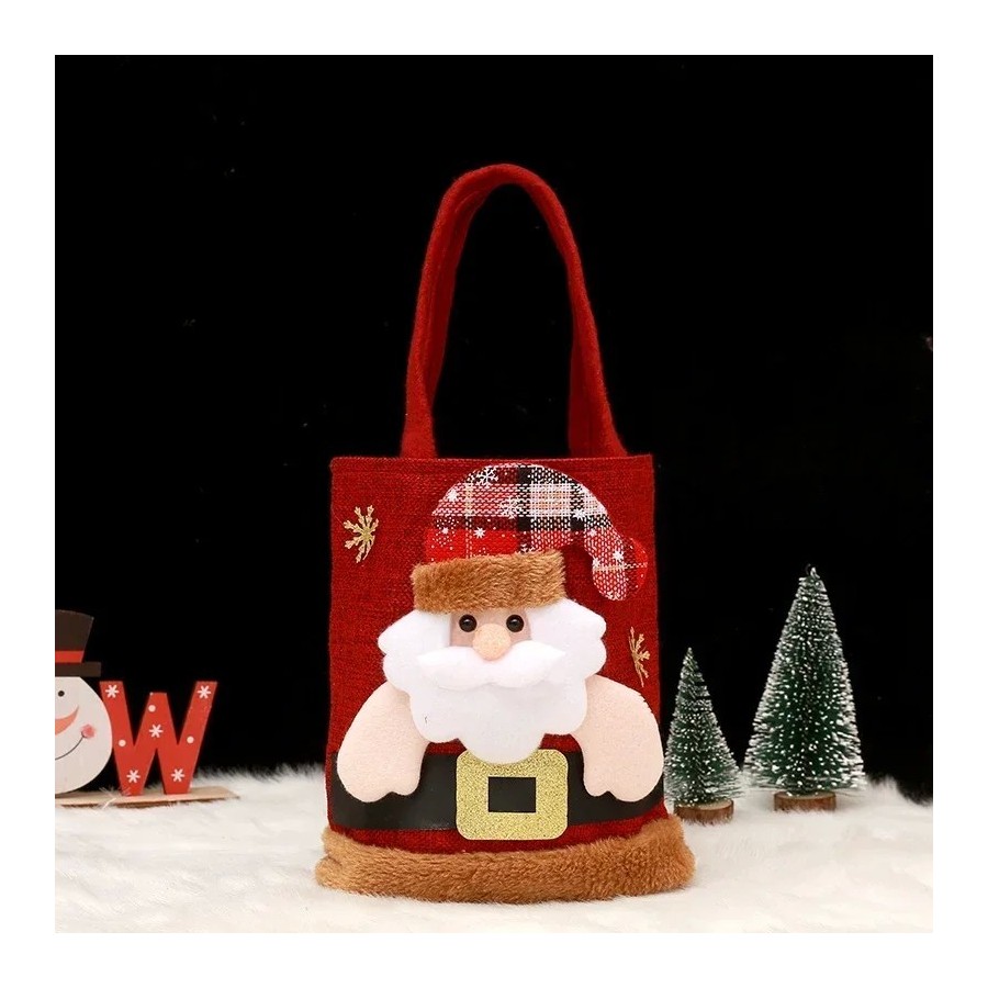 1 Uds. Bolsas de regalo de Navidad, bolsos de mano, bolsas de dulces, 