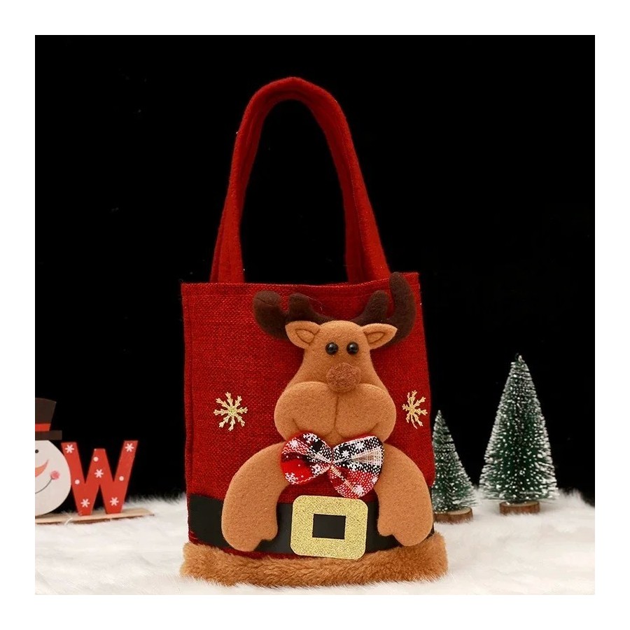 1 Uds. Bolsas de regalo de Navidad, bolsos de mano, bolsas de dulces, 
