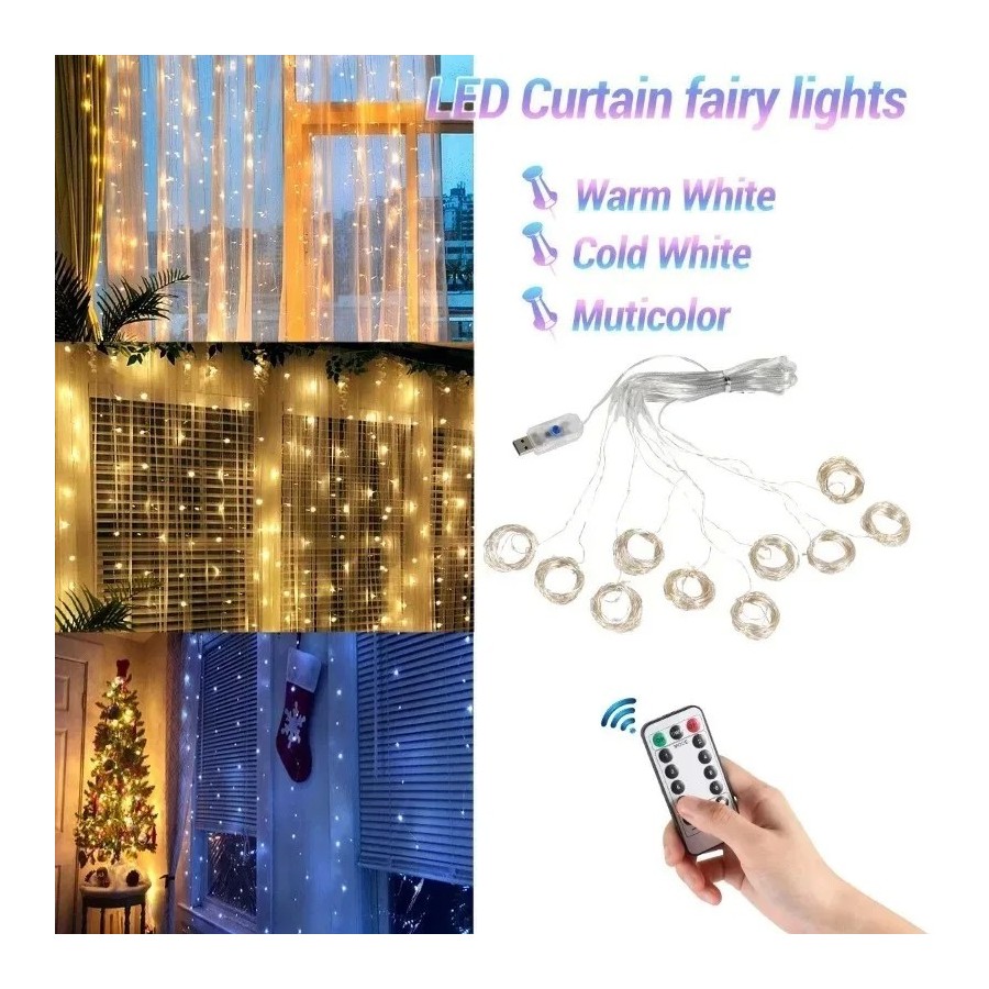 Luces Led de Navidad, decoración de hadas de Año Nuevo para habitación