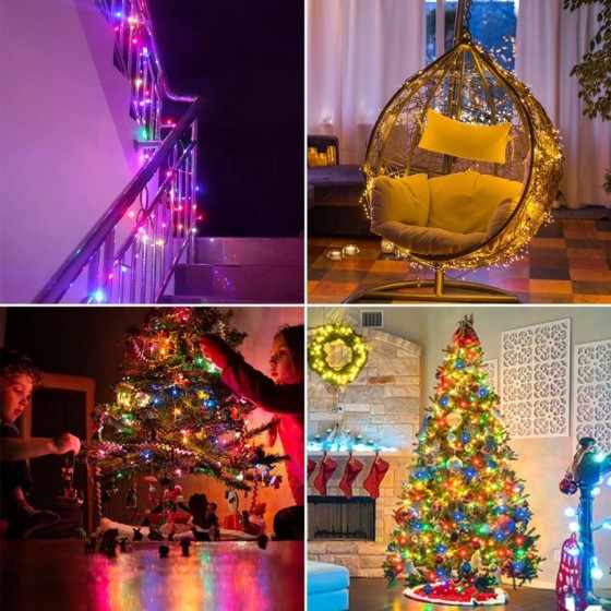 Guirnalda de luces Led de hadas para decoración de árbol de Navidad, 1 Guirnalda de luces Led de hadas para decoración de árbol de Navidad, 1