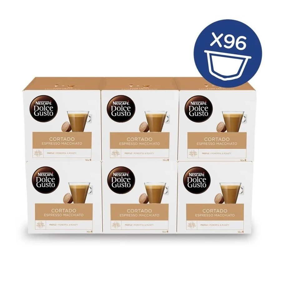NESCAFÉ Dolce Gusto Cortado - x6 pack de 16 cápsulas - Total: 96 cápsu