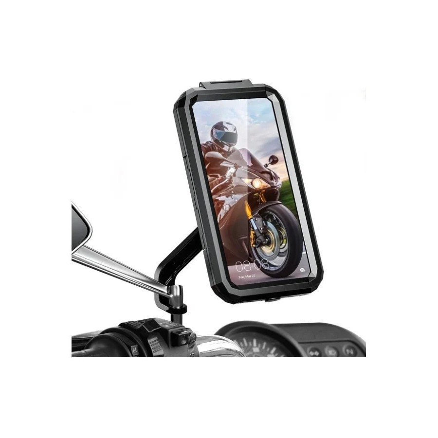 IPSDI Soporte Movil Moto Impermeable 360°Rotación Universal Soporte Mo
