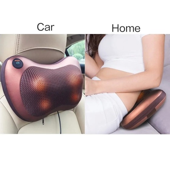 Cojín de Masaje Eléctrico Almohada de Masaje con función de calentamie