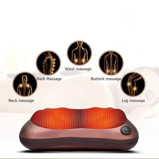 Cojín de Masaje Eléctrico Almohada de Masaje con función de calentamie