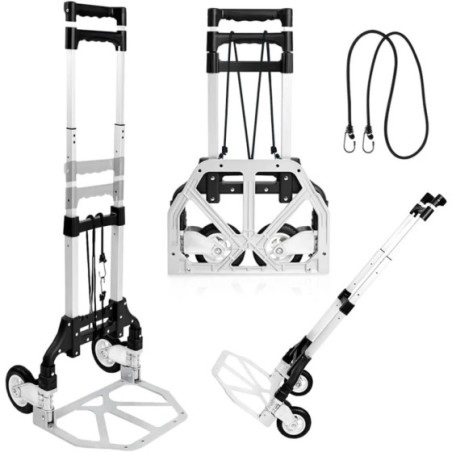 Carretilla de Mano para Transportar Materiales - Plegable y Fácil Transporte 100x40 cm - Plegada: 63x39cm - Sube Escaleras Fácil