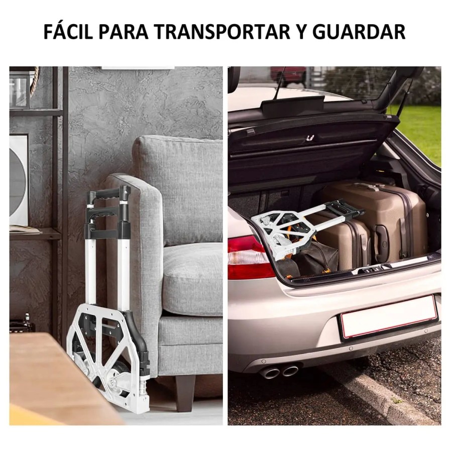 Carretilla de Mano para Transportar Materiales - Plegable y Fácil Tran