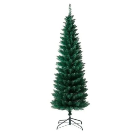 Árbol Navidad Slim Verde ESTRECHO Material Espumillón 150 a 210 cm