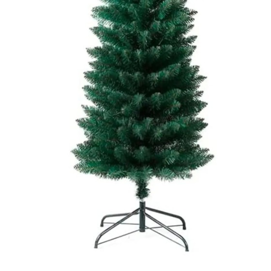 Árbol Navidad Slim Verde ESTRECHO Material Espumillón 150 a 210 cm