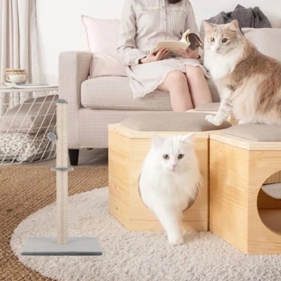 GREATOOL Árbol Rascador para Gatos de Sisal Natural, Árbol Rascador de