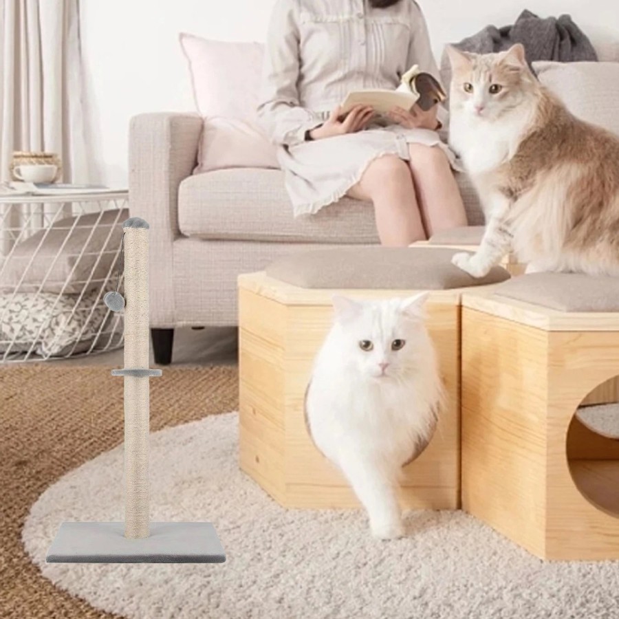 GREATOOL Árbol Rascador para Gatos de Sisal Natural, Árbol Rascador de