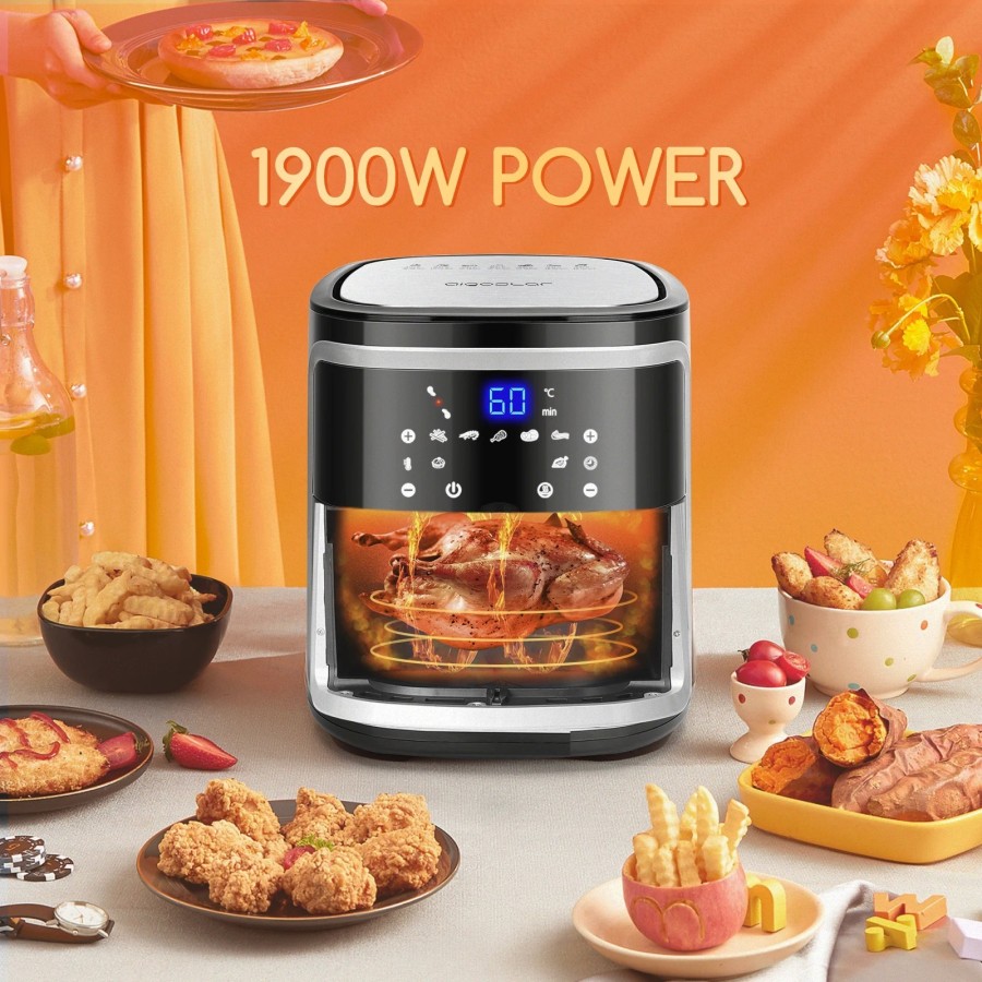 AIGOSTAR Freidora de Aire sin Aceite 7L,1900W, Inteligente. Conexión W