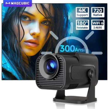 Magcubic-proyector portátil HY320 Mini para cine al aire libre, 720P, Android 11, 4K, 300ANSI, Wifi6, BT5.0, Rotable de 180 °