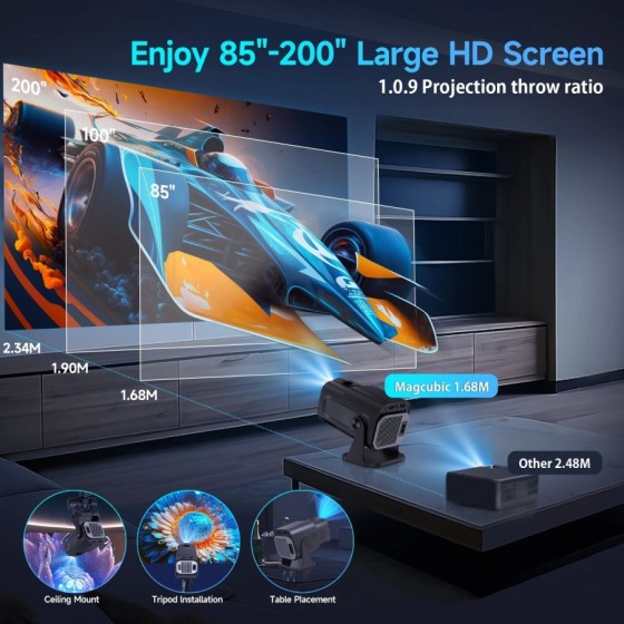 Magcubic-proyector portátil HY320 Mini para cine al aire libre, 720P,