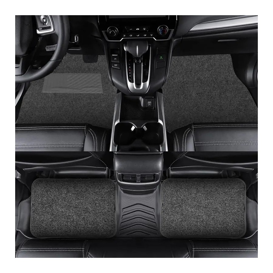 Alfombras para Coche de Moqueta Juegos de 4 piezas Alfombrillas Antide