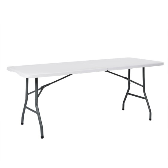 T-LoVendo - Mesa Plegable Rectangular de 180 cm y 150 Kg de Carga, Por