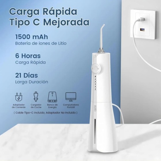 Irrigador Dental, Irrigador Bucal Portatil Inalámbrico Profesional 8 B