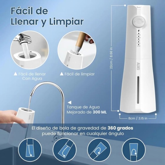 Irrigador Dental, Irrigador Bucal Portatil Inalámbrico Profesional 8 B