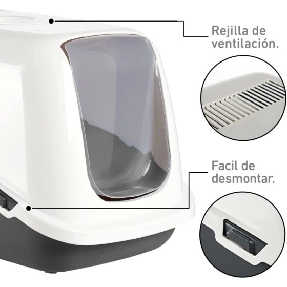 GREATOOL Arenero para Gatos Grande, Material de Plástico Resistente, D GREATOOL Arenero para Gatos Grande, Material de Plástico Resistente, D