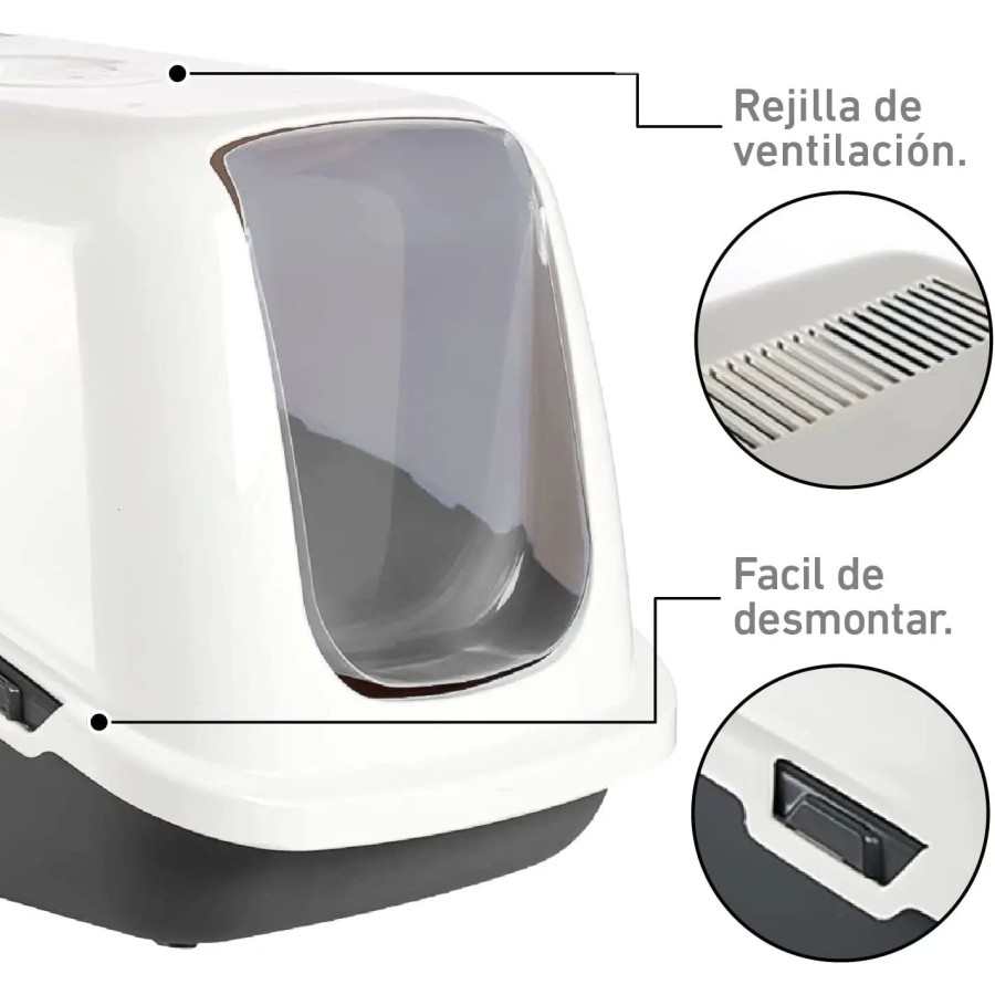 GREATOOL Arenero para Gatos Grande, Material de Plástico Resistente, D