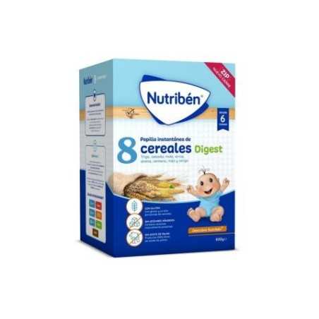 Nutribén 8 Cereales Digest 600 gr A partir de los 6 meses. Enriquecido con 11 vitaminas y calcio.