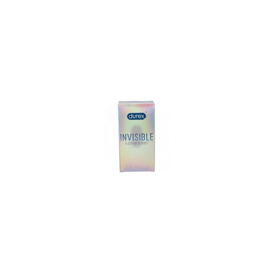 Durex Invisible Preservativo Extrafino Extrasensitivo 12uds Aumetna el placer de tus relaciones sexuales
