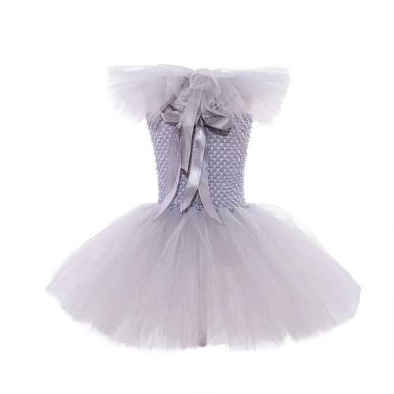 Vestido de tutú Pennywise para niñas, disfraz de payaso gris aterrador