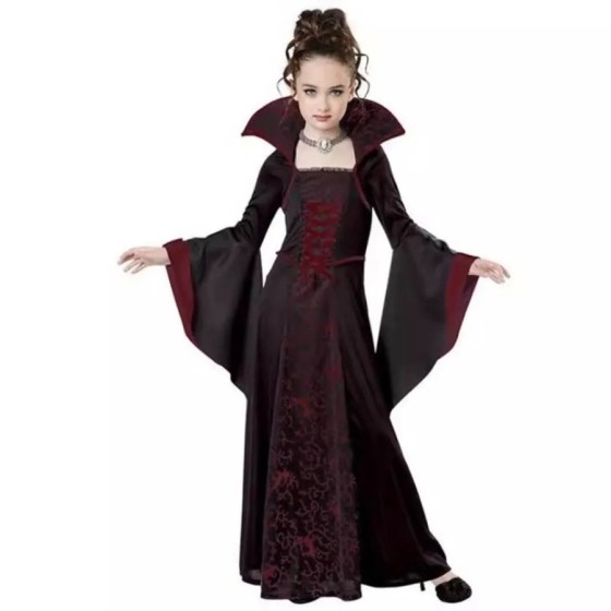 Disfraz de bruja y vampiro para niña traje de Halloween para fiesta de