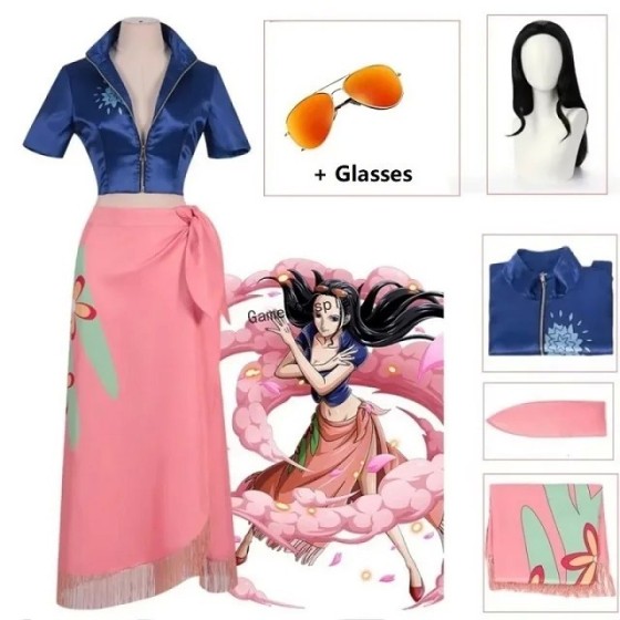 Disfraz de Cosplay de Anime para niña, traje de Cosplay de Nico Robin,