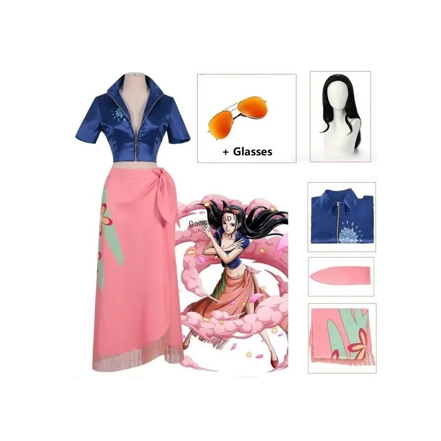 Disfraz de Cosplay de Anime para niña, traje de Cosplay de Nico Robin,