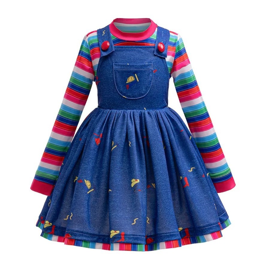 Disfraz de Cosplay de muñeca Chucky de película de terror para niños,