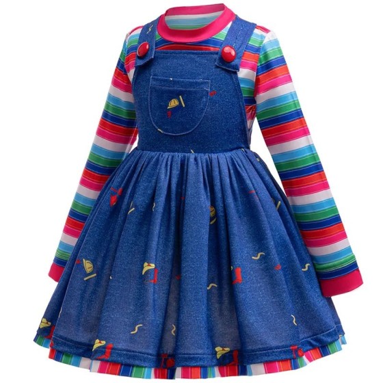 Disfraz de Cosplay de muñeca Chucky de película de terror para niños,