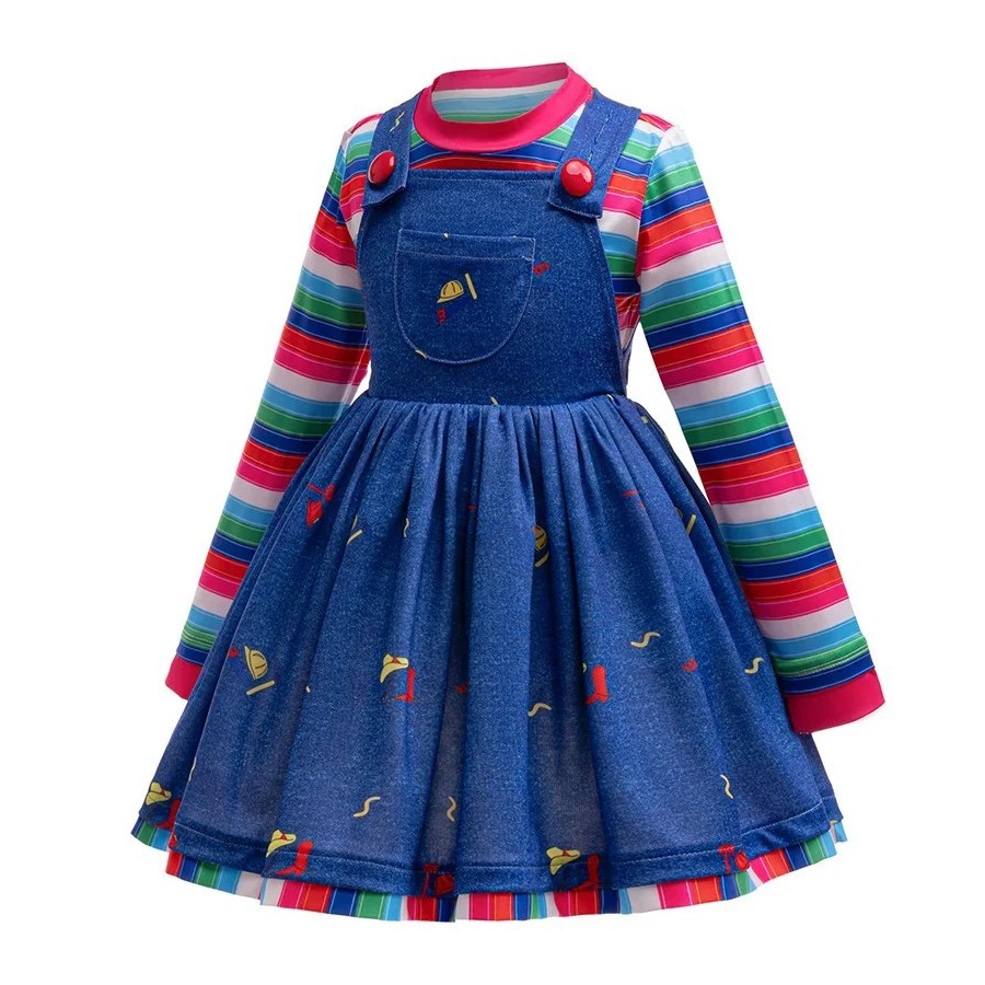 Disfraz de Cosplay de muñeca Chucky de película de terror para niños,