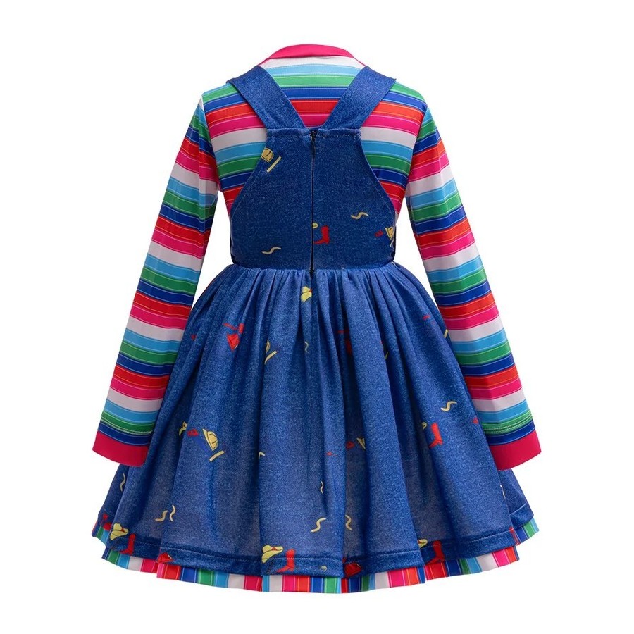 Disfraz de Cosplay de muñeca Chucky de película de terror para niños,