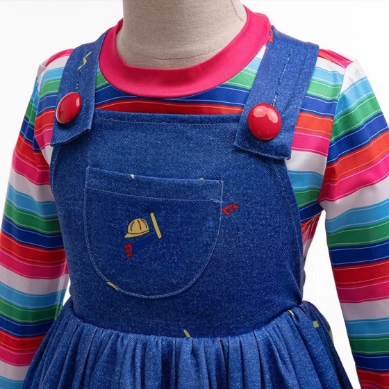 Disfraz de Cosplay de muñeca Chucky de película de terror para niños,