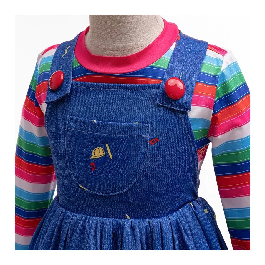 Disfraz de Cosplay de muñeca Chucky de película de terror para niños,