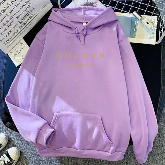 JungKook-Sudadera con capucha dorada para mujer, sudaderas con capucha