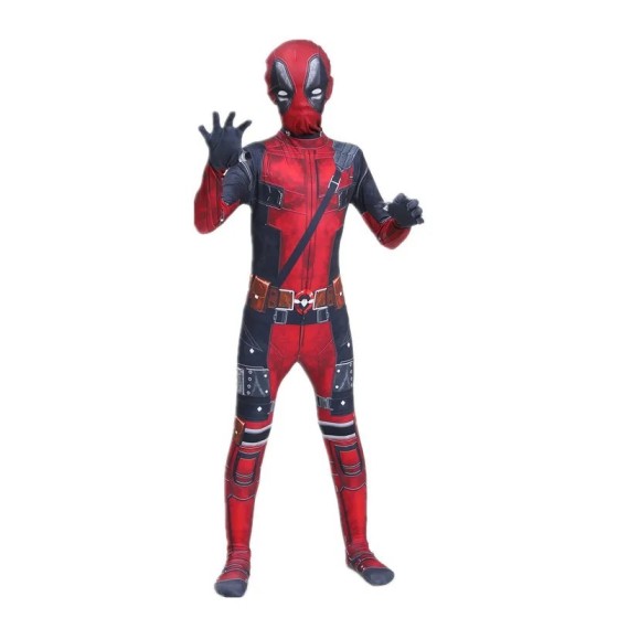 Disfraz de superhéroe Deadpool para niños, mono de Cosplay de Hallowee
