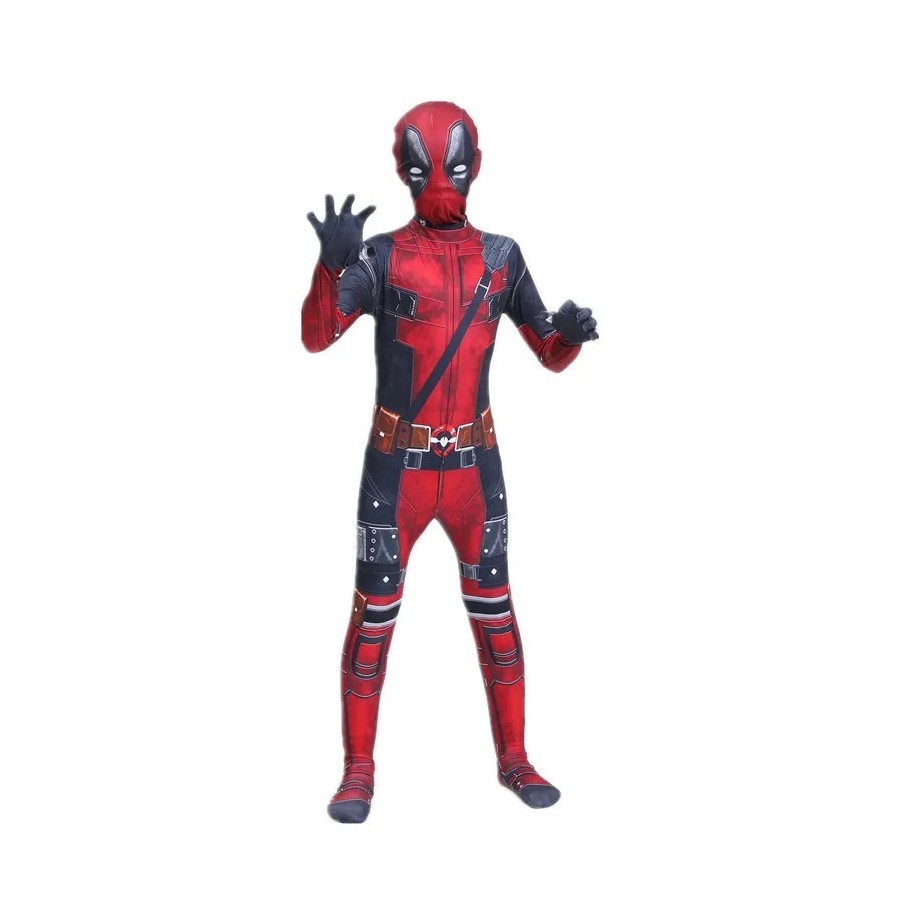 Disfraz de superhéroe Deadpool para niños, mono de Cosplay de Hallowee