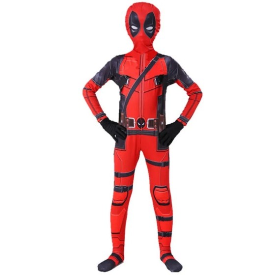 Disfraz de superhéroe Deadpool para niños, mono de Cosplay de Hallowee