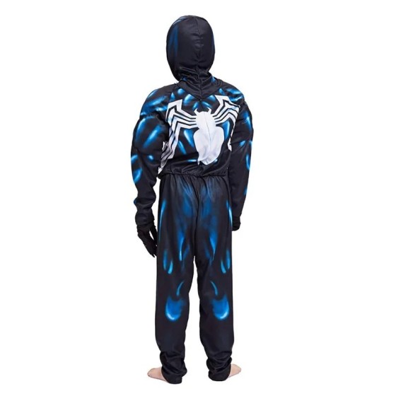 Disfraz de superhéroe negro para niños, Mono de Spider Venom, disfraz 
