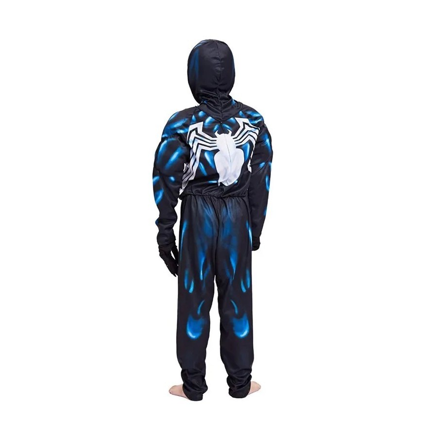 Disfraz de superhéroe negro para niños, Mono de Spider Venom, disfraz 