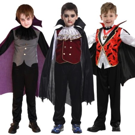 Disfraz de vampiro de Halloween para niños, disfraz de fiesta de Carnaval, traje de juego de rol para niños, Vampiran