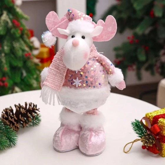 Suministros de decoración navideña para el hogar, figura telescópica d