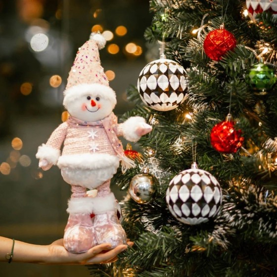 Suministros de decoración navideña para el hogar, figura telescópica d