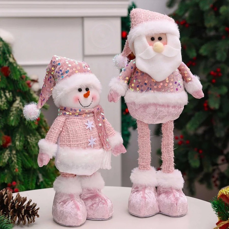 Suministros de decoración navideña para el hogar, figura telescópica d